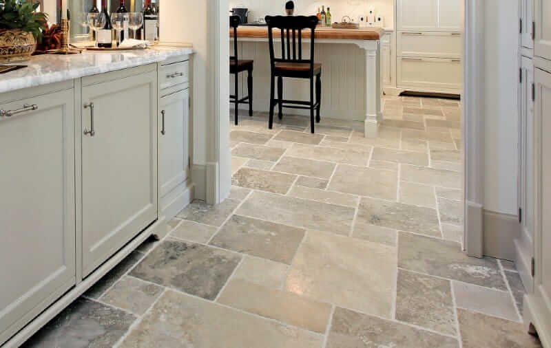 clean natural stone tile